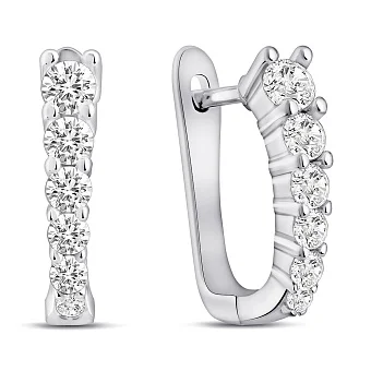 Серьги из серебра с фианитами (арт. 7502/2187325)