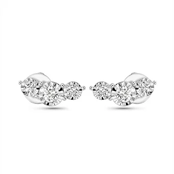 Серьги из белого золота с бриллиантами (арт. Т011674020б)