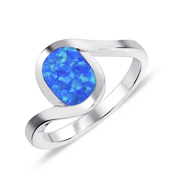Серебряное кольцо с опалом  (арт. 7501/4658Пос)