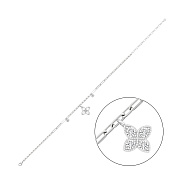 Серебряный браслет на ногу с фианитами (арт. 7509/5000н)