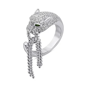 Серебряное кольцо з альпинитами и фианитами (арт. 7501/6896аз)