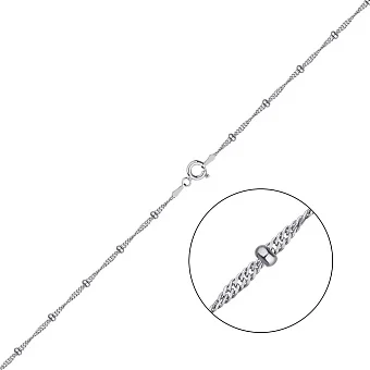 Серебряная цепочка плетения Сингапур фантазийный  (арт. 7508/193Р2/45)
