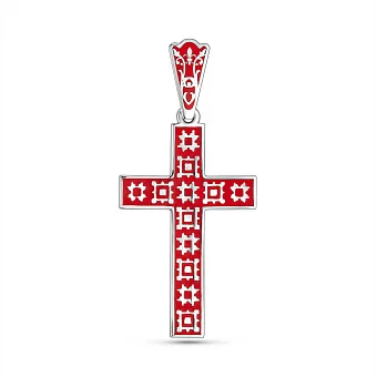 Срібний хрестик з емаллю (арт. 7503/241екпю)