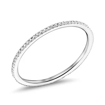 Кольцо из белого золота с дорожкой из бриллиантов (арт. К341570015б)