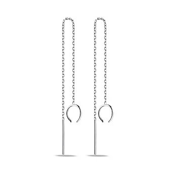 Срібні сережки-протяжки Trendy Style без каменів (арт. 7502/553сп)