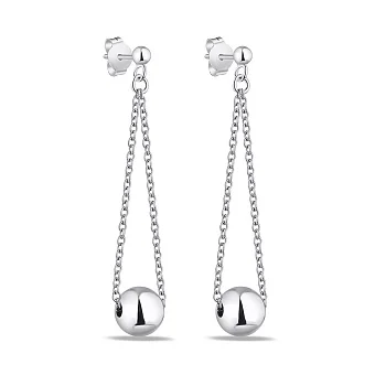 Срібні сережки-пусети Trendy Style без каменів (арт. 7518/6576)