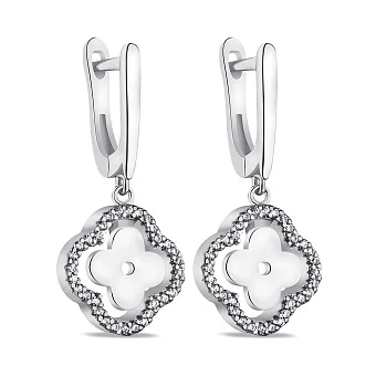 Сережки зі срібла з фіанітами (арт. 7502/9292/15)