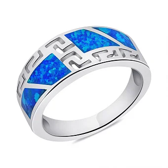 Серебряное кольцо с опалом (арт. 7501/2872Пос)