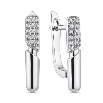 Серьги из серебра с фианитами (арт. 7502/10062)
