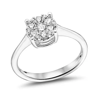 Кольцо из белого золота с бриллиантами (арт. К341511040б)