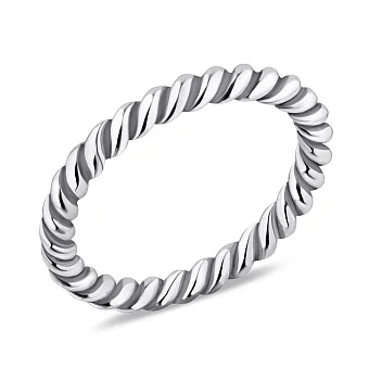 Серебряное кольцо "Спираль" без камней  (арт. 7901/5903)