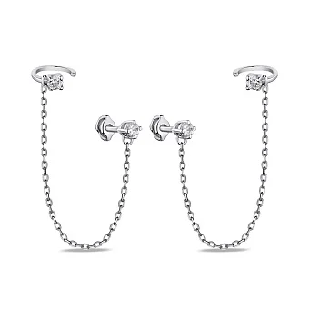 Сережки-пусети Trendy Style зі срібла з фіанітами (арт. 7518/577сп)