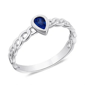 Серебряное кольцо с синим альпинитом (арт. 7501/6488ас)