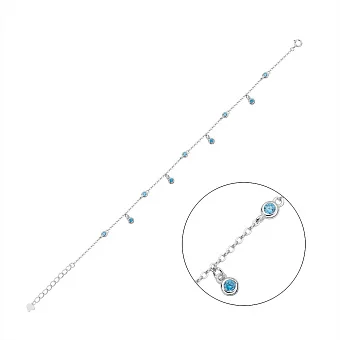 Серебряный браслет с альпинитами (арт. 7509/3131аг)