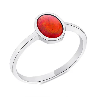 Кольцо из серебра с красным опалом (арт. 7501/6193Пок)