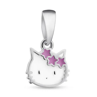 Срібна підвіс Kitty з емаллю (арт. 7503/1066ебрпю)