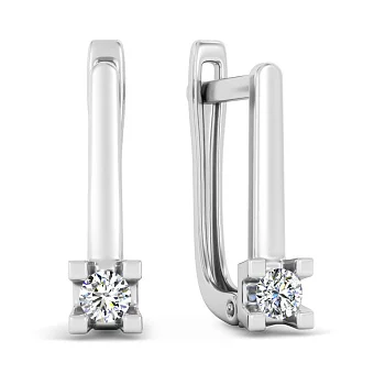 Серьги из белого золота с бриллиантами (арт. С011778010б)
