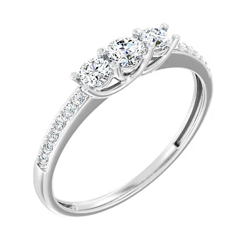 Золотое кольцо с бриллиантами (арт. К011252040б)