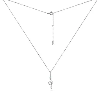 Серебряное колье Змея с альпинитами (арт. 7507/2351аз)