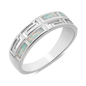 Серебряное кольцо с опалом (арт. 7501/8175Поб)