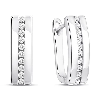 Сережки зі срібла з фіанітами (арт. 7502/9922)