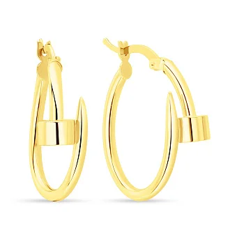 Сережки з жовтого золота "Цвях" (арт. 107370/20ж)