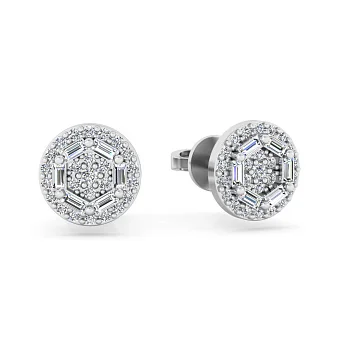 Серьги из белого золота с бриллиантами (арт. Т011353030б)