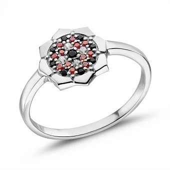 Серебряное кольцо с фианитами (арт. 7501/301чаккю)