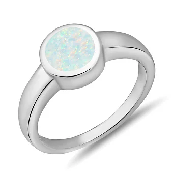 Серебряное кольцо с опалом (арт. 7501/8176Поб)
