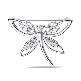 Серебряная брошь с фианитами (арт. 7505/581бп)