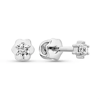 Серьги из белого золота с бриллиантами (арт. Т011171010б)