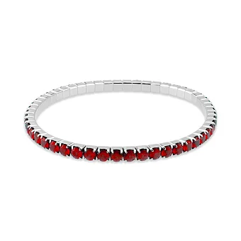 Серебряный браслет с красными альпинитами (арт. 7509/4838ак)