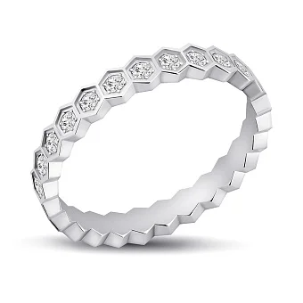 Серебряное кольцо с дорожкой из фианитов (арт. 7501/5121)